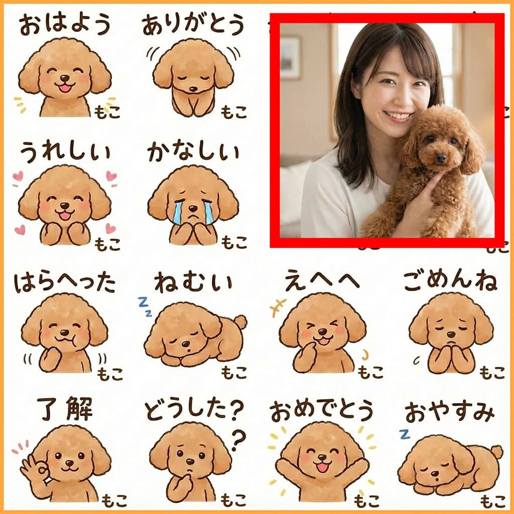 愛犬のスタンプ制作事例